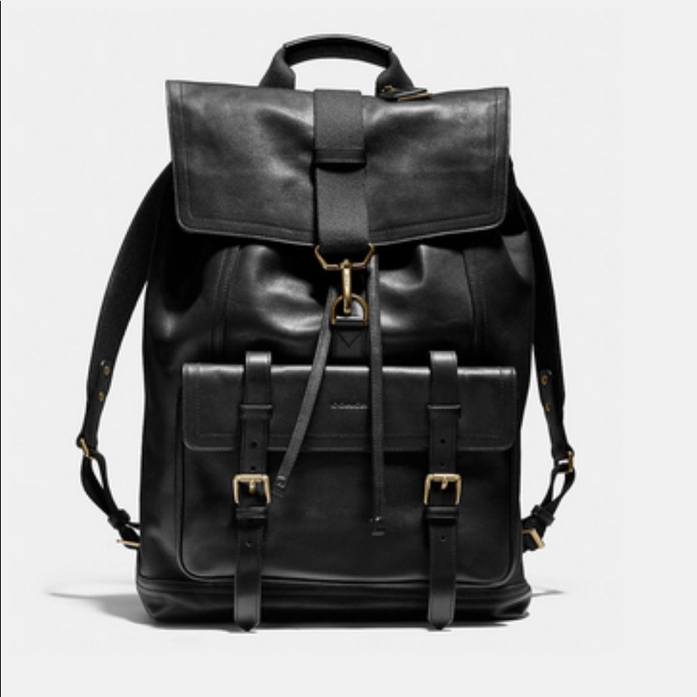 NWOT Coach Men’s Bleecker Leather Backpack